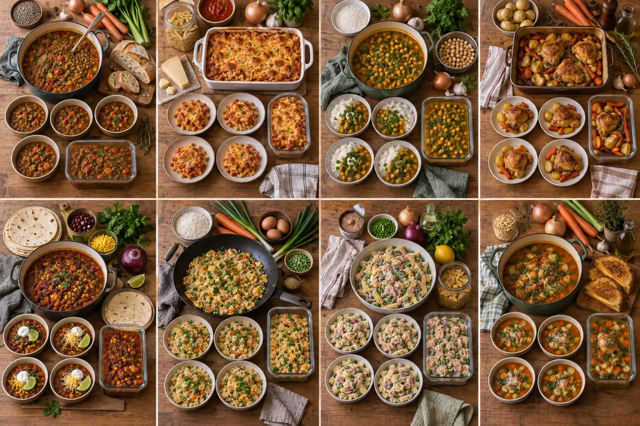 8 idées de repas pas cher pour nourrir 4 personnes et prévoir les restes