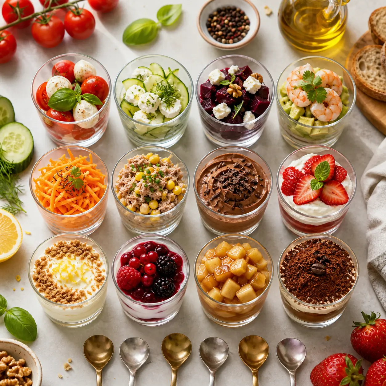 12 verrines faciles et pas chères pour l’apéritif, l’entrée ou le dessert