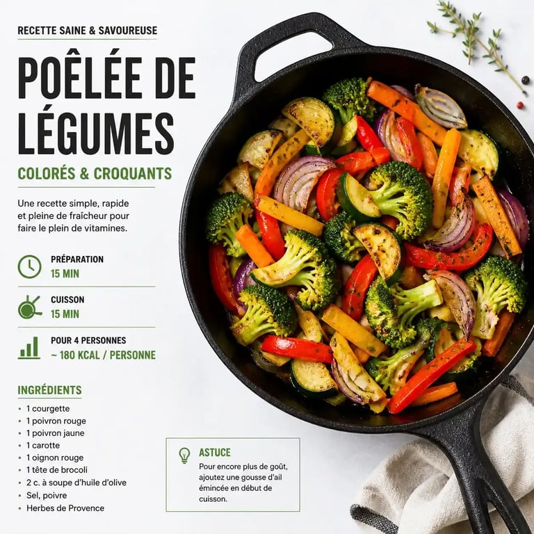 Recette de légumes faciles sautés à la poêle