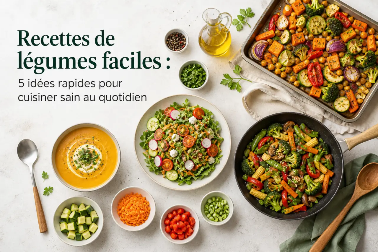 Recettes de légumes faciles : 5 idées rapides pour cuisiner sain au quotidien