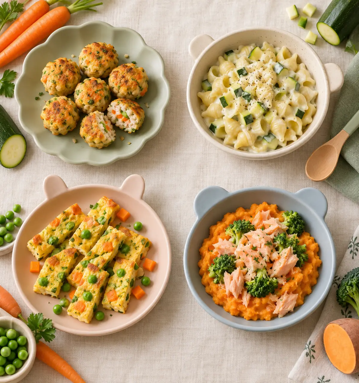 Recettes bébé 1 an : quatre idées fondantes pour passer aux morceaux en douceur