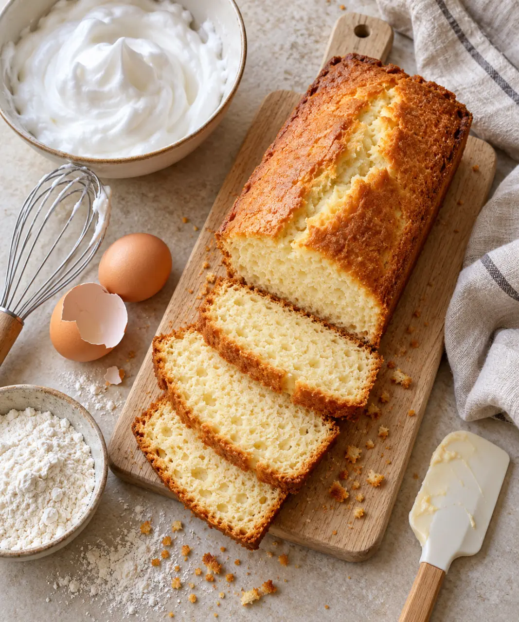 Cake sans levure : des blancs montés pour une mie moins compacte