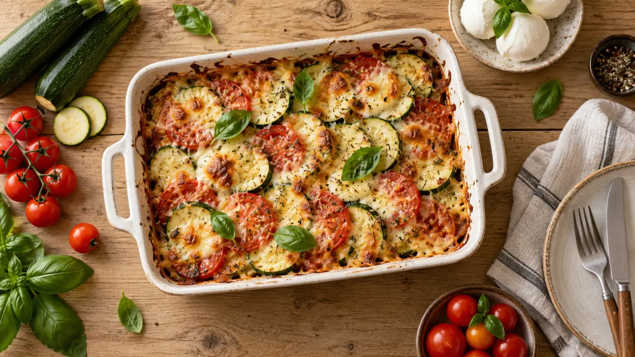 Courgettes, tomates et mozzarella : le gratin fondant qui évite l’excès de jus