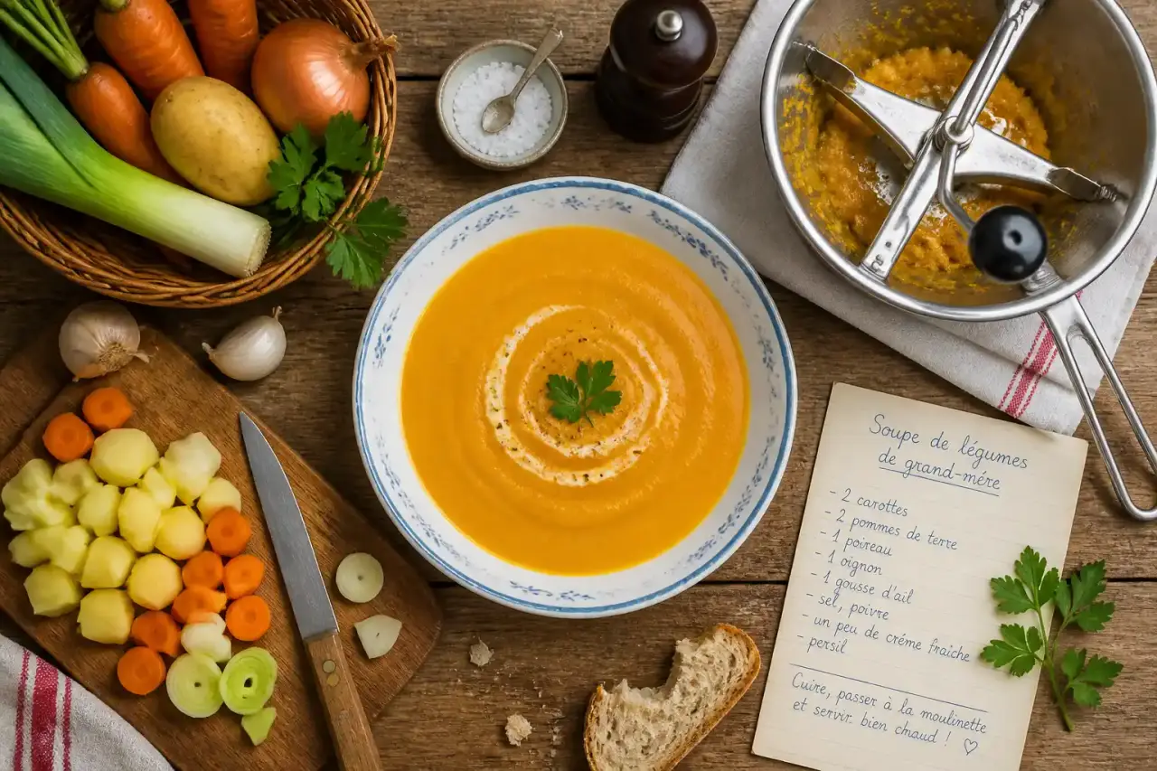 Soupe de légumes de grand-mère : la moulinette fait toute la différence