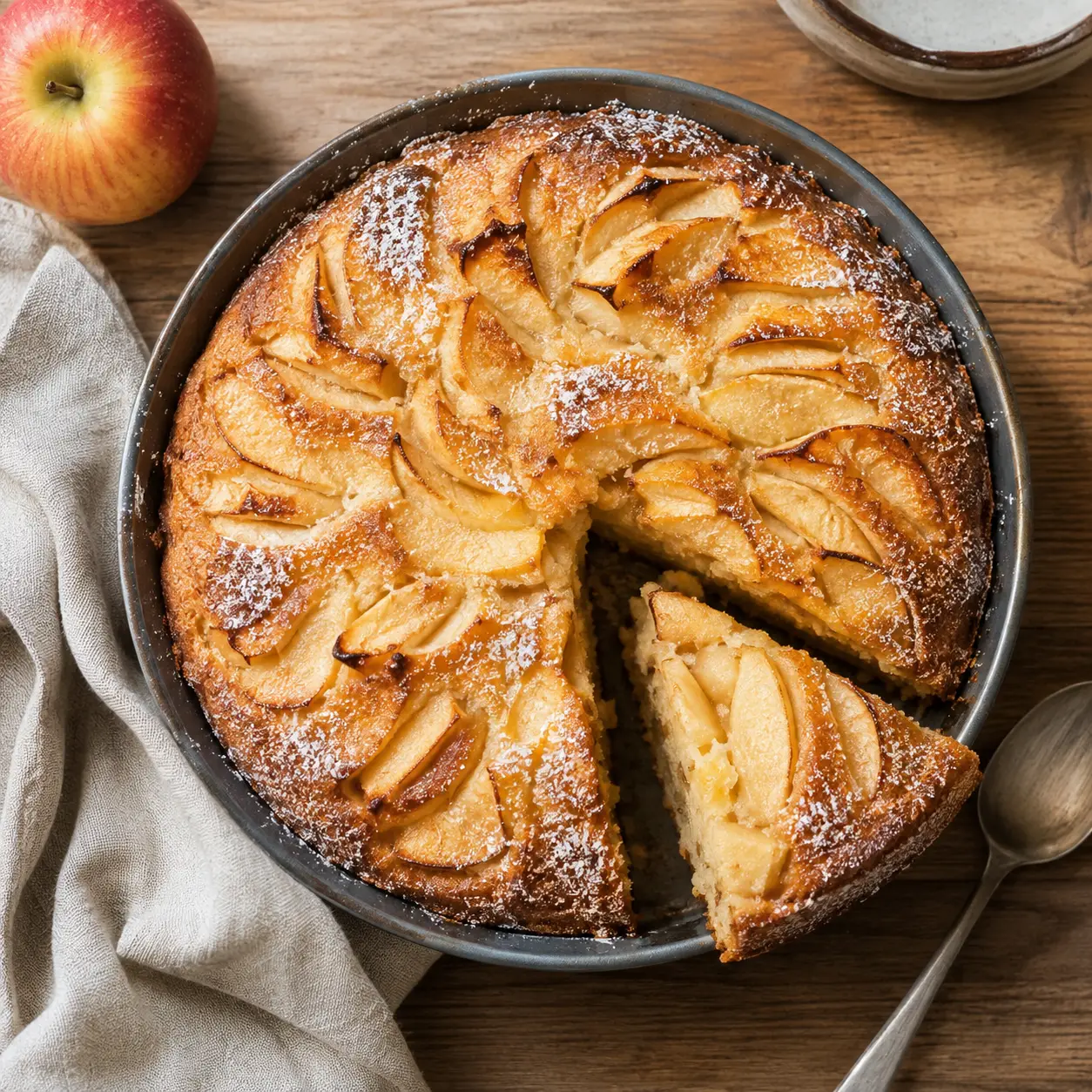Gâteau aux pommes au Thermomix : une mie fondante et des pommes bien réparties