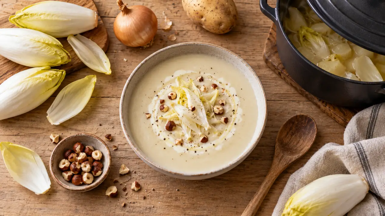 Soupe d’endives : une cuisson douce pour un velouté moins amer