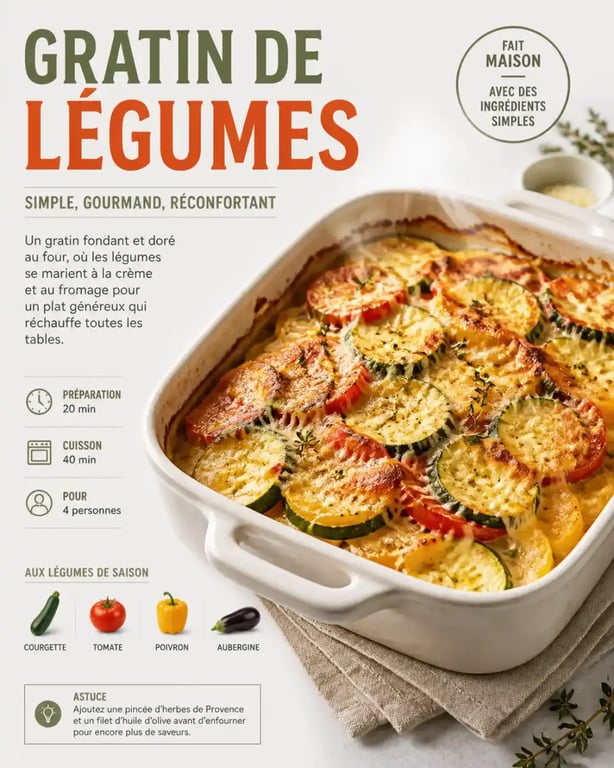Recette de gratin de légumes facile et rapide