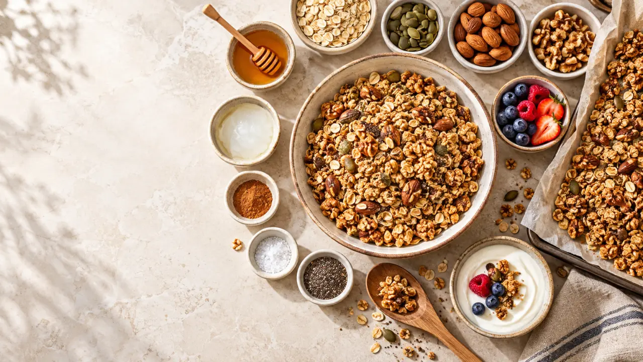 Recette granola maison healthy : le bon dosage pour rester croustillant